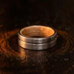 Whiskey Barrel Wood Lined Tungsten Ring (8mm) - 图片 2